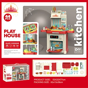 43 Pcs Cooking Play Set Kids Simulation Plastic Kitchen Toy With Light Sound SL10G301
