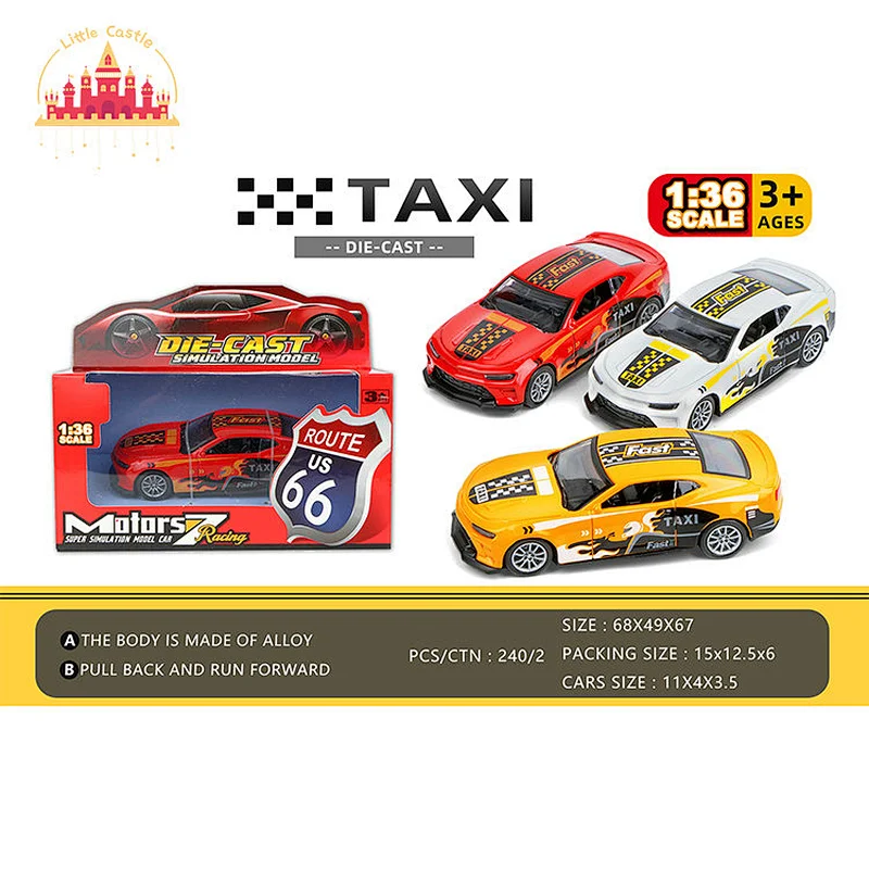 12 Pcs Kids 1:32 Pull Back Diecast Model Alloy Police Car Toy With Light Music SL04A871