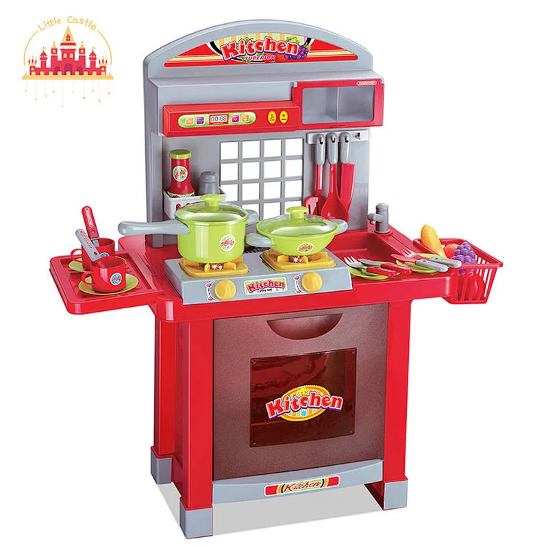 Popular Kids Pretend Play Simulation Plastic Kitchen Toy With Light Music SL10C372