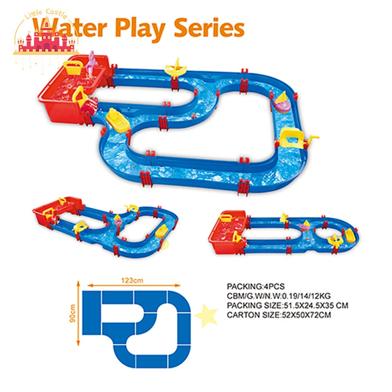 New Design Play Water Set 53 Pcs Plastic Water Park Track Toy For Kids SL01A393