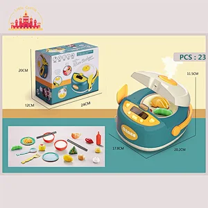 Hot Selling Kids 23 Pcs Spray Electric Plastic Rice Cooker Toy With Music SL10D811