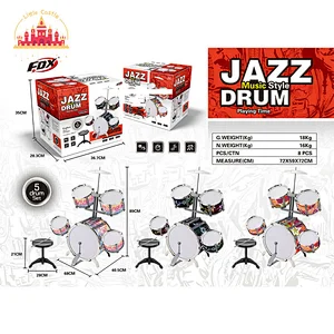 5 Pieces Jazz Drum Set Plastic Musical Instrument Toy For Kids SL07A038