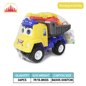 Hot Selling Kids Outdoor Beach Toy 6 Pcs Truck Shape Sand Tools Set SL19A007