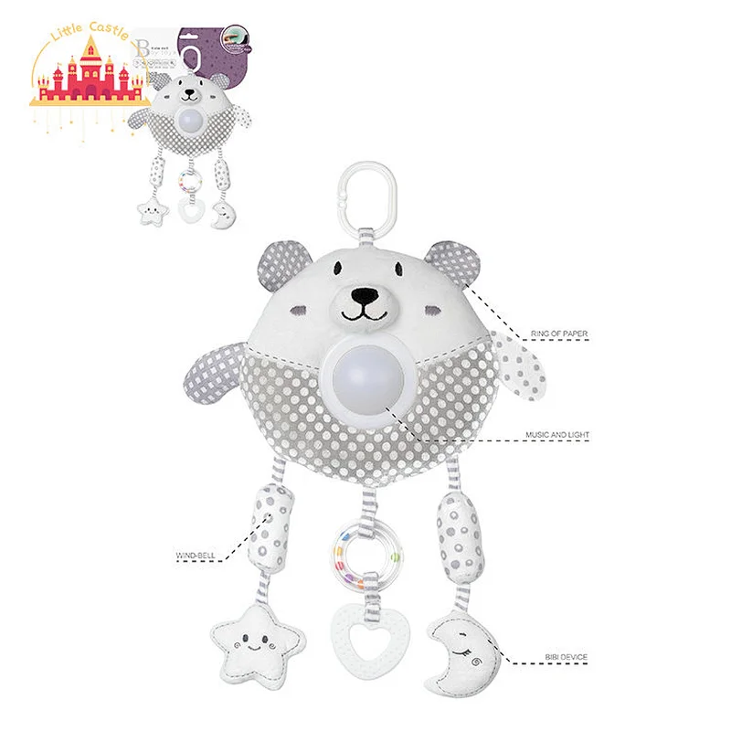 Hot Selling Stuffed Appease Hanging Toy Bear Plush Soothing Crib For Baby SL21E094
