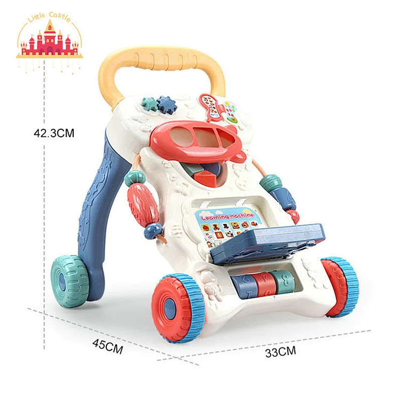 Multifunctional 2 In 1 Baby Learning Table Plastic Push Walker With Music SL16E002
