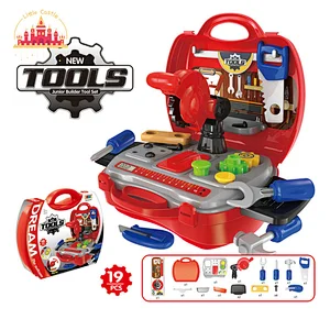 New Design Portable Suitcase Plastic 19 Pcs Interactive Tool Set Toy For Kids SL10G098