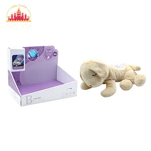 Hot Sale Dog Smoothing Night Light Muscial Projection Plush Toy For Baby SL21E012