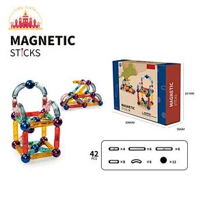 Educational DIY Building Blocks 52 Pcs Plastic Magnetic Stick Toy For Kids SL13E073