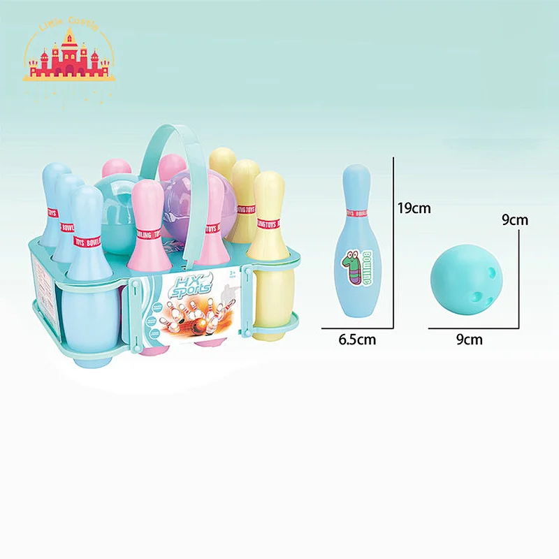 Hot Selling Indoor Sports Ball Game 19 CM Plastic Bowling Set Toy For Kids SL01F176