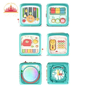 Multifunction Kids Educational Hand Beat Drum Plastic Activity Cube With Light SL12D005