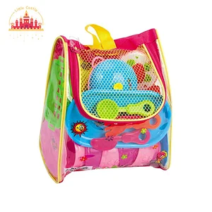 Fashion Pink Backpack Mini 26 Pcs Plastic Cooking Set Toys For Kids SL10D628