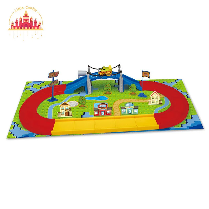 Popular Educational DIY 42 Pcs Plastic Electric Train Track Set For Kids SL04C014