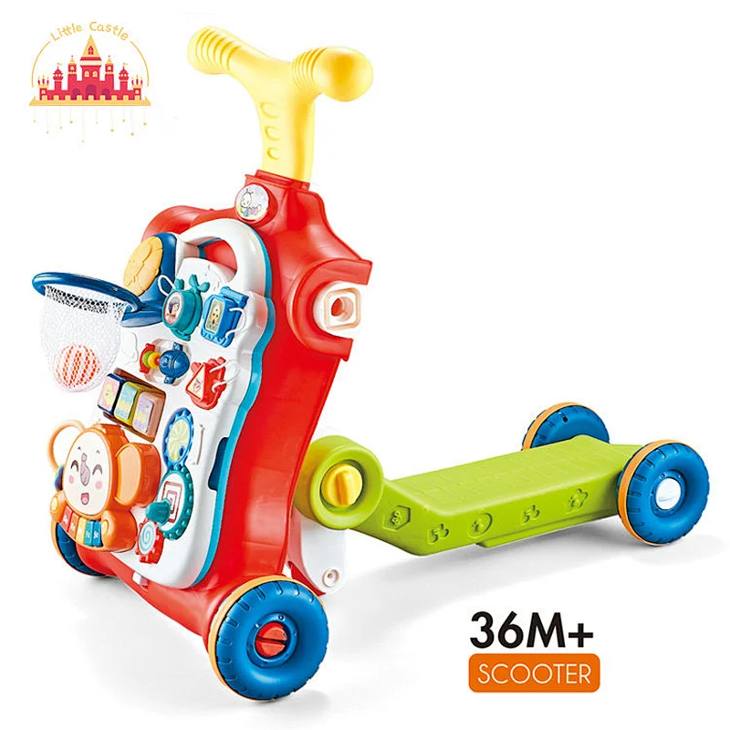 4 In 1 Educational Play Table Push Scooter Plastic Activity Walker For Baby SL16E011