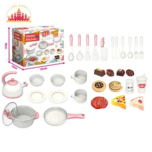 Funny Pretend Play Kitchen Accessories Plastic Cooking Set Toys For Kids SL10D903