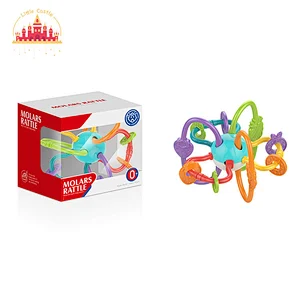 Baby Educational Activity Sensory Toy Plastic Rattle Ball With Fruit Teether SL21A070