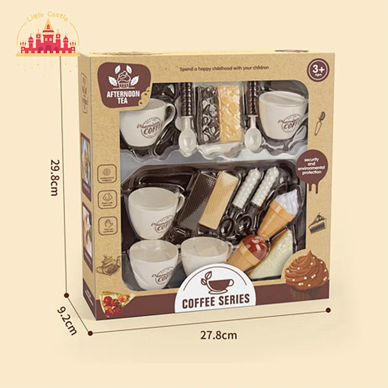 New Design Play Food Set Simlation Plastic Afternoon Tea Set Toys For Kids SL10D381