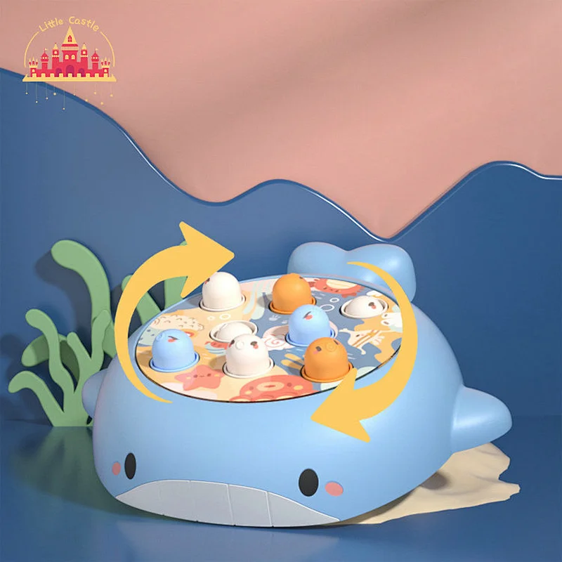Cartoon Whale Plastic Hammer Toy Kids Early Educational Whack-a-mole Game SL01A402
