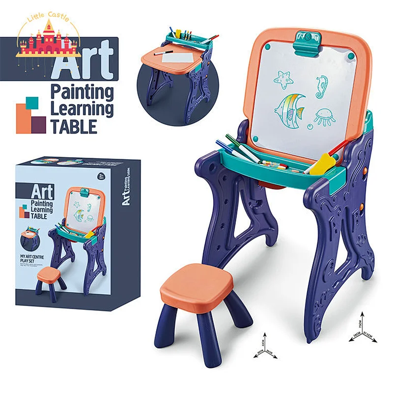 Desktop Art Learning Toy Set Double-sided Plastic Drawing Board For Kids SL12B075