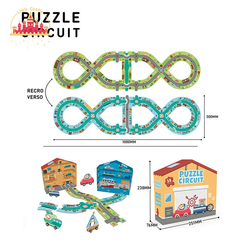 Hot Selling Educational 30 Pcs Cardboard Fire Truck Jigsaw Puzzle For Kids SL20B005