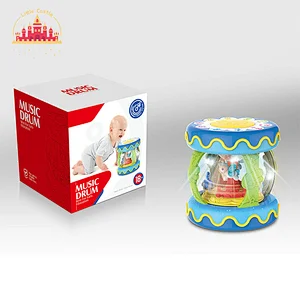 Hot Sale Baby Early Educational Merry-go-round Plastic Hand Drum Toy With Light SL07A077