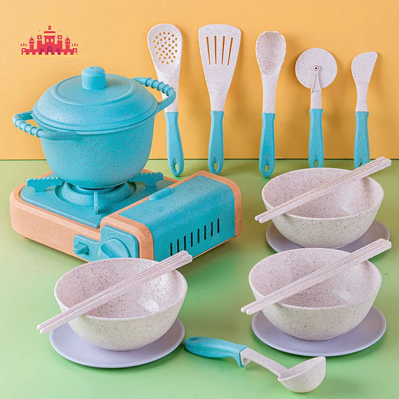 Eco-friendly Cooking Set Toy Simulation 21 Pcs Induction Cooker Toy For Kids SL10D785