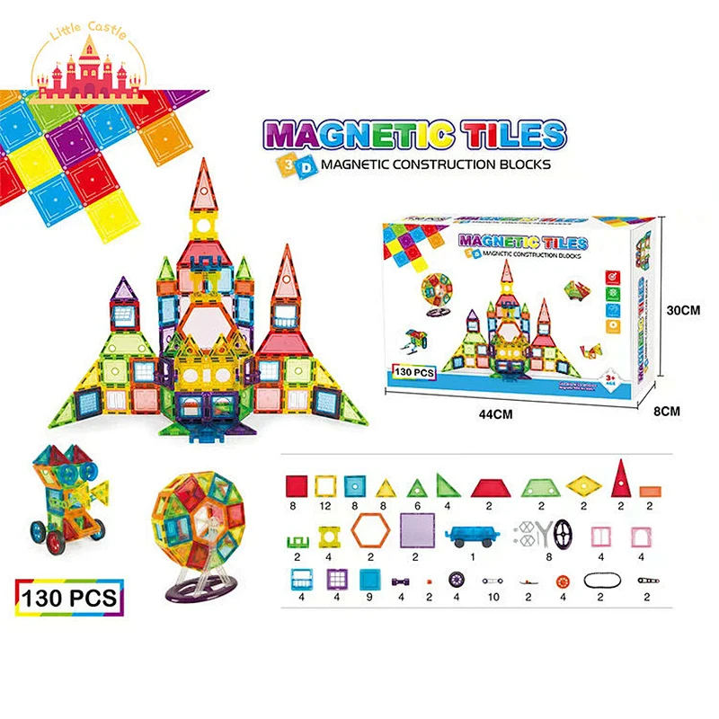 Educational DIY Building Blocks 52 Pcs Plastic Magnetic Stick Toy For Kids SL13E073