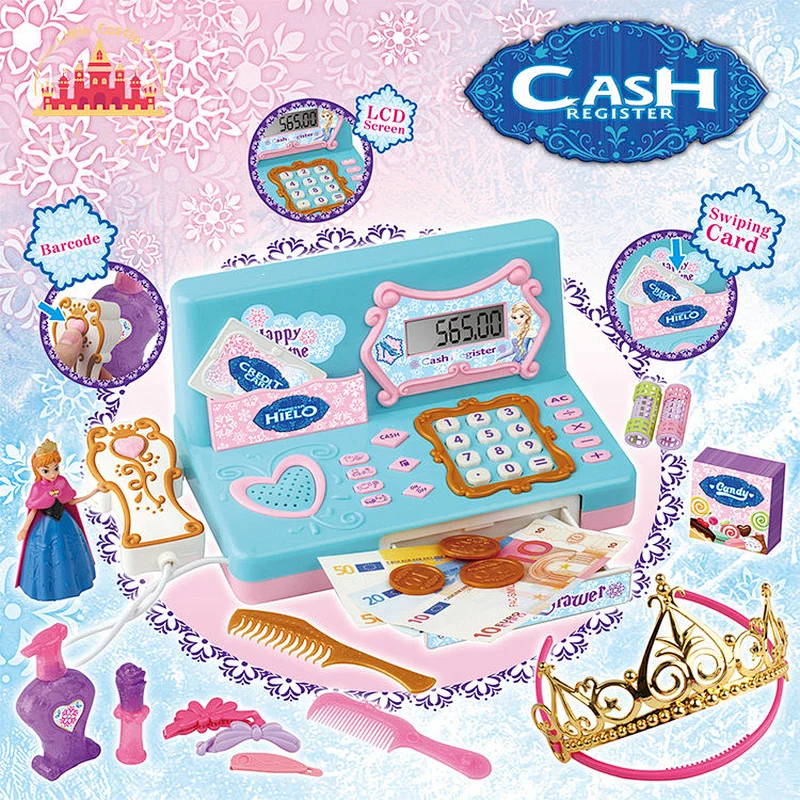 Supermaeket Game Pretend Role Play Plastic Cash Register Toy Set For Kids SL10E049