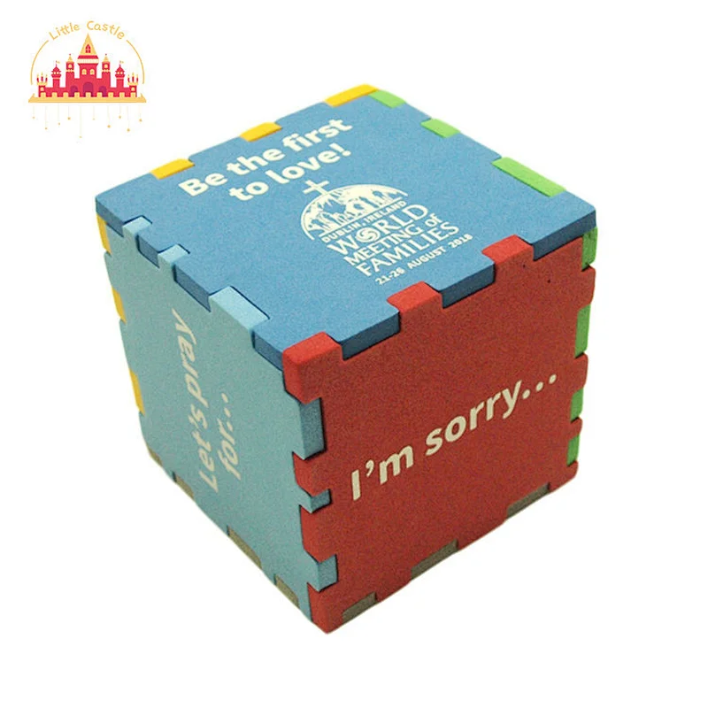 Hot Sale Assembly Geometric Shape Matching Cube Soft EVA Puzzle Mat For Kids SL18A022