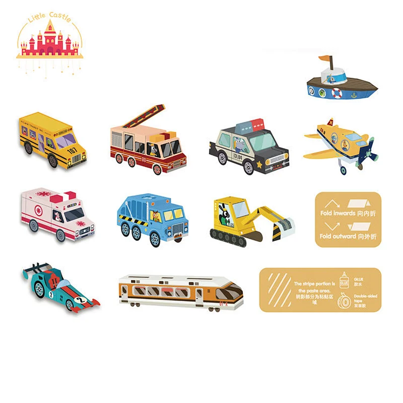 Educational Handmade Cardboard Toy 3D Wearable Giraffe Puzzle Set For Kids SL20A002