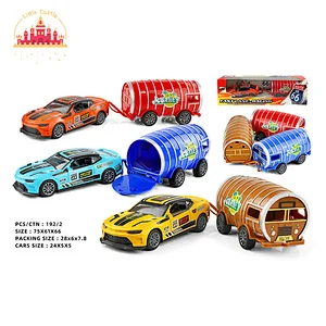 1:36 Diecast Model Car Kids Alloy Pull Back Trailer Toy With Opening Doors SL04A923