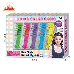 New Arrival Kids Beauty Pretend Washable Temporary 5 Colors Hair Comb Set SL10A022