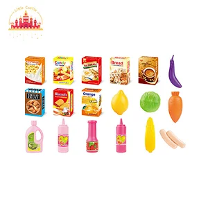 Supermarket Educational Play House Plastic Shopping Cart Play Set For Kids SL10D859