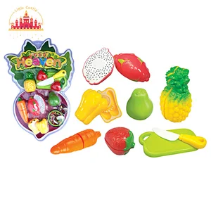 Wholesale Kids Cooking Game 22 Pcs Plastic Cutting Vegetable Toy SL10B024