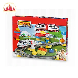 63 Pcs Educational DIY Train Track Set Plastic Electric Rail Car Toy For Kids SL04C005