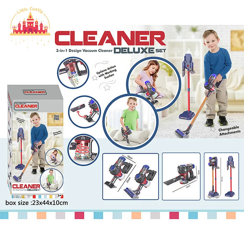 2023 New Household Pretend Play 3 In 1 Plastic Vacuum Cleaner Toy For Kids SL10D1028