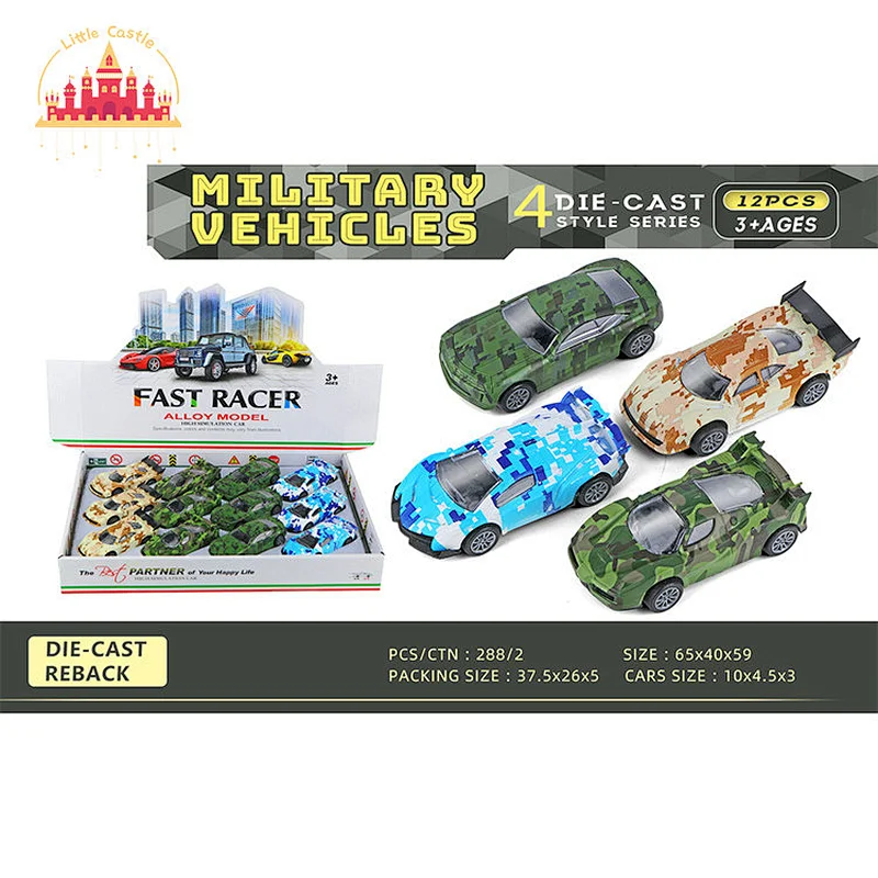 Hot Sale 1:36 Dircast Toy 12 Pcs Alloy Pull Back Police Car Model For Kids SL04A679