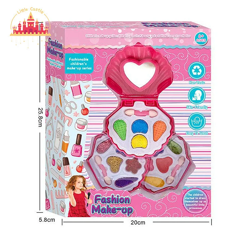 3 Layers Shell Shaped Cosmetics Box Play House Plastic Makeup Toys For Kids SL10A477