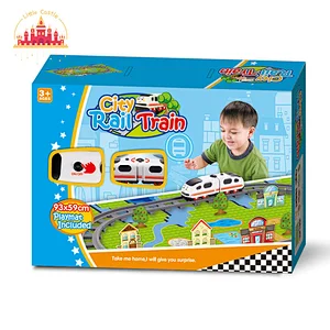Customize Kids Track Set Plastic Electric City Rail Train Toy With Playmat SL04C021