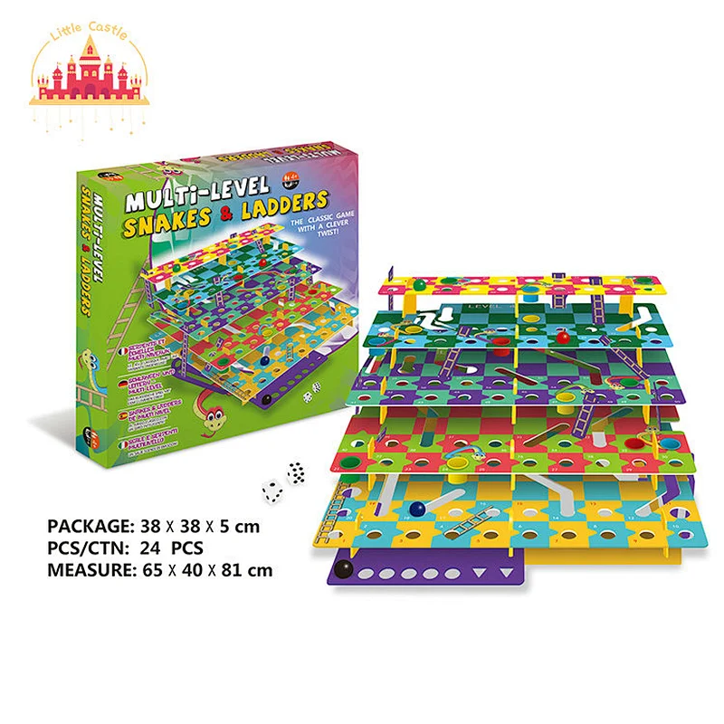 Interactive Multi-level 3D Snakes Ladders Chess Board Game For Family SL14A114