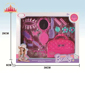 Fahion Pink Kids Dress Up Toys Play House Plastic Beauty Play Set With Doll SL10A212