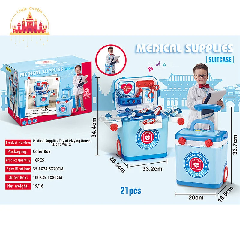 Funny Kids Kitchen Cooking Game Plastic BBQ Grill Play Set With Sound Light SL10G427