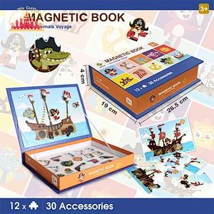 Early Educational Toy Cartoon Animal Voyage Magnetic Puzzle Book For Kids SL14D014