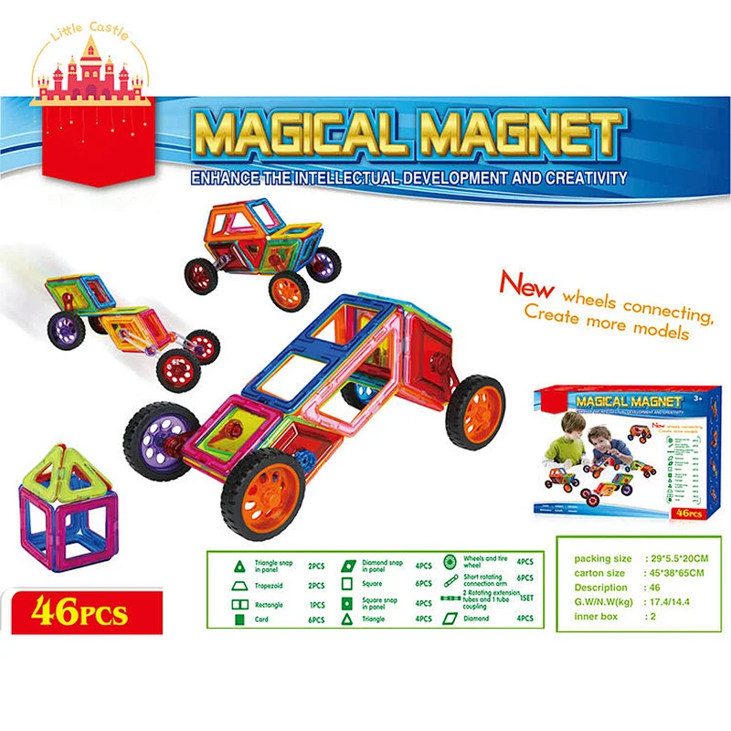 Popular DIY 100 Pcs Magnetic Plastic Marble Run Building Blocks For Kids SL13E124