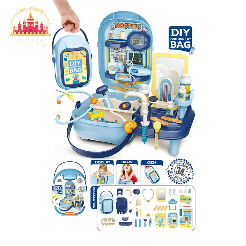 3 in 1 Portable Suitcase Bus Educational 24 Pcs Plastic Fishing Toy For Kids SL10G106