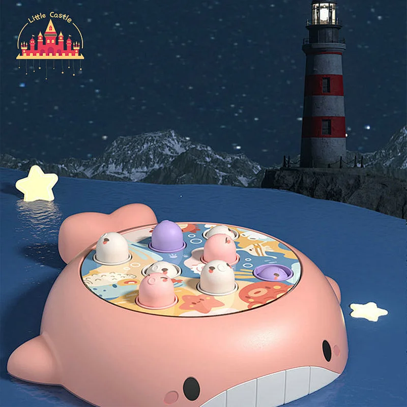 Cartoon Whale Plastic Hammer Toy Kids Early Educational Whack-a-mole Game SL01A402