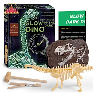 Handmade Tyrannosaurus Rex Luminous Dinosaur Fossil Kids Excavation Toy SL17A099