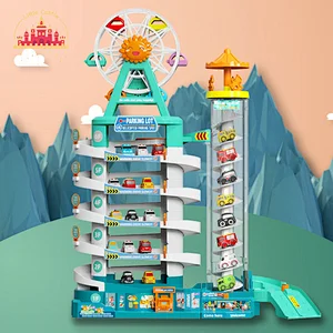 New Design Electric Track Set Multilayer Plastic Car Park Building Toy For Kids SL04B025