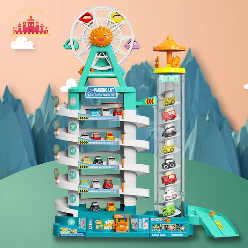 New Design Electric Track Set Multilayer Plastic Car Park Building Toy For Kids SL04B025