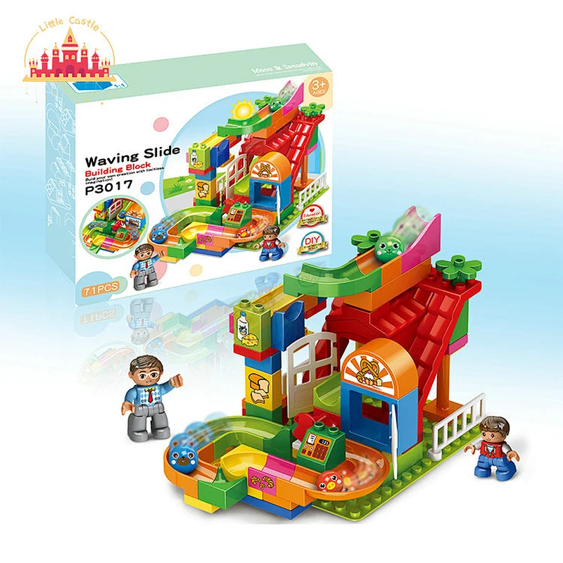 114 Pcs Building Brick Set Educational Assembly Plastic Block Train Toy For Kids SL13A515