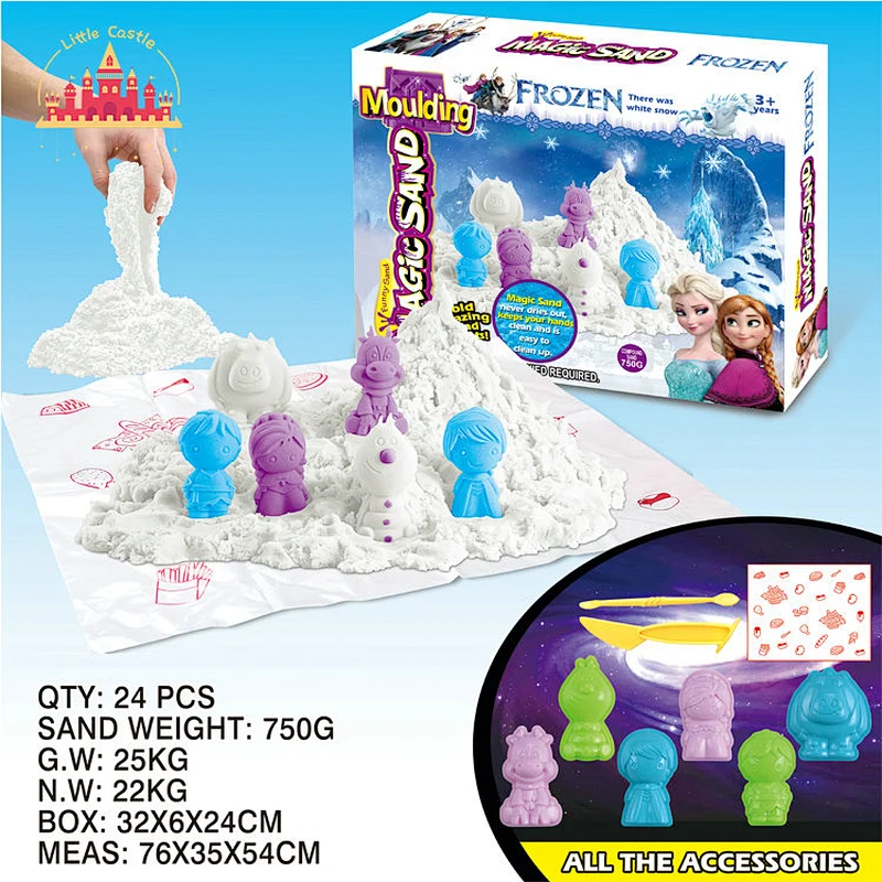 New Arrival Educational DIY Toy Glow In Dark Space Sand Castle Set For Kids SL01A173